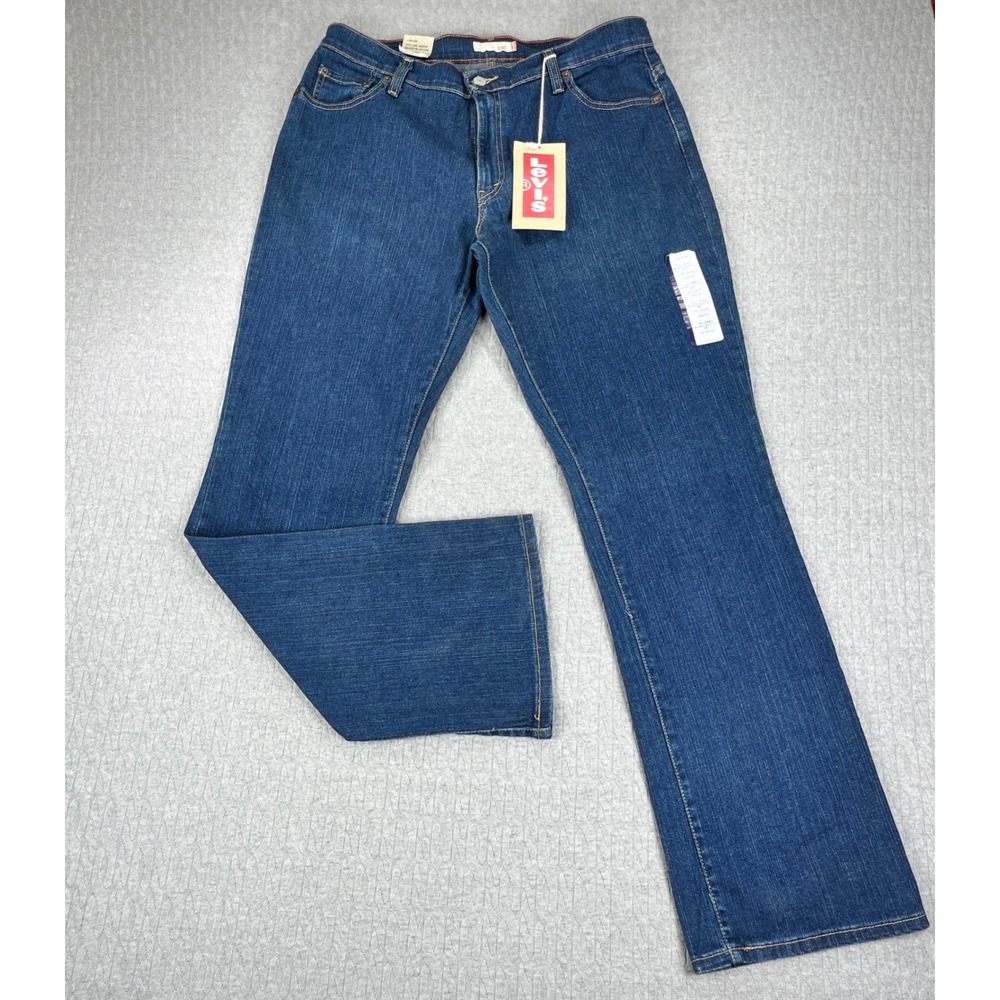 New Vintage Deadstock Levi 550 Relaxed Bootcut Jeans Women 14 Long Dark Wash‎